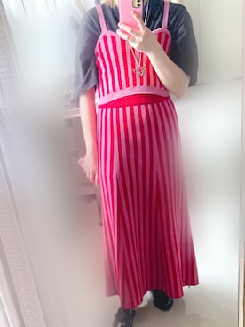 「Candy Stripper」｜「アイテム（スリッポン）」を使った、へ む チャンさん（レディース・156cm）の夏コーディネート