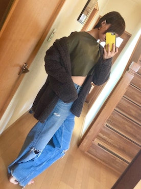 「Minx（ミンクス）のアイテム（その他アウター）」を使った、ゆぴさん（レディース・162cm）の冬コーディネート