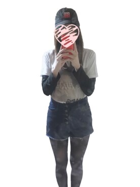 「EGOIST（エゴイスト）のアイテム（デニムパンツ）」を使った、SHiHORiNさん（レディース・167cm）の春コーディネート
