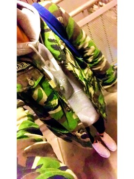 「Right-on（ライトオン）のアイテム（ミリタリージャケット）」を使った、mayuさん（レディース・155cm）の秋コーディネート