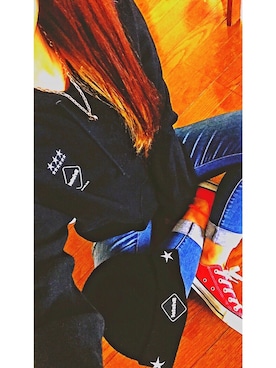 「F.C.Real Bristol（エフシーレアルブリストル）のアイテム（ニットキャップ/ビーニー）」を使った、mayuさん（レディース・155cm）の秋コーディネート