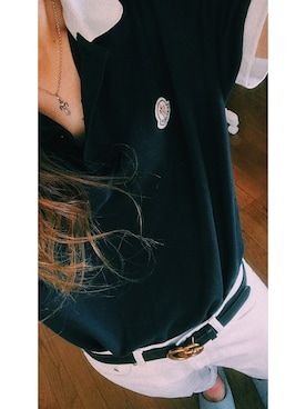 「MSGM（エムエスジーエム）のアイテム（パンツ）」を使った、mayuさん（レディース・155cm）の夏コーディネート