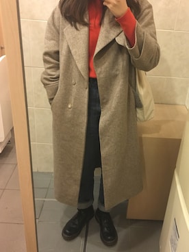 「Dr. Martens（ドクターマーチン）のDr.Martens (ドクターマーチン)/1461 3EYE GIBSON SHOES（その他シューズ）」を使った、3さん（レディース・164cm）の冬コーディネート