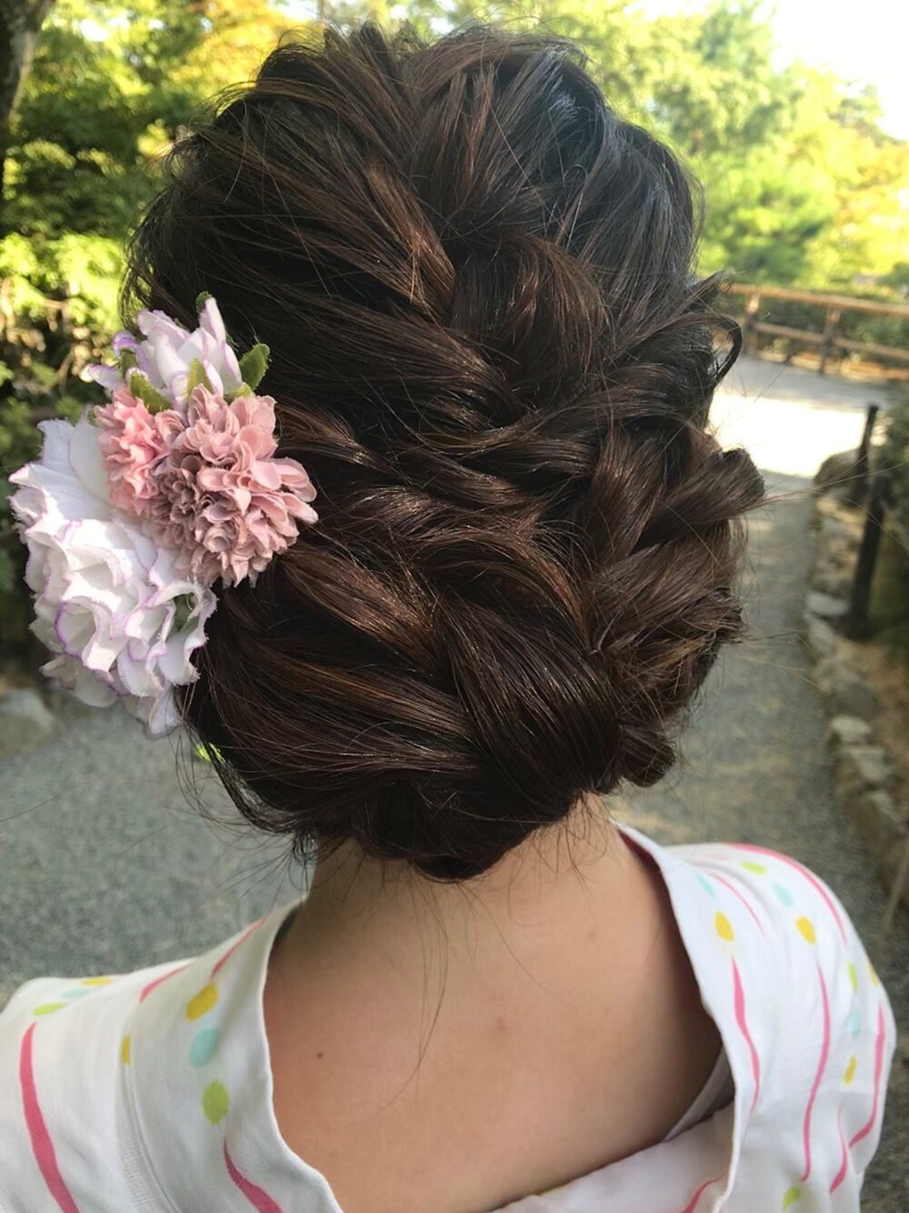 「夏#ゆかた#ゆかたヘアアレンジ」｜「京都華心のアイテム（その他、ホワイト系）」を使った、ayazoさん（レディース・158cm）の夏コーディネートの1枚目の写真