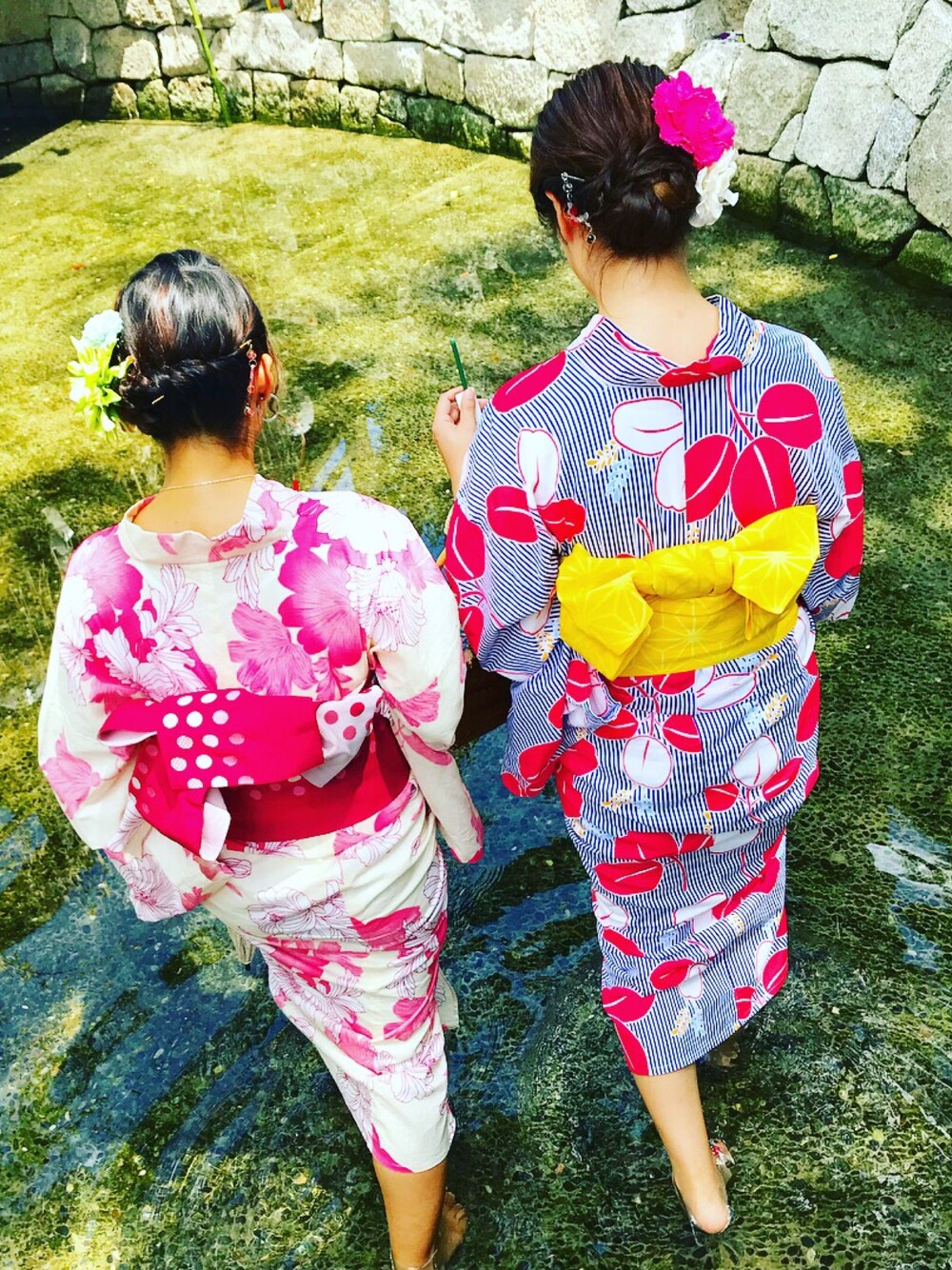 「浴衣、京都、浴衣ヘア、北野天満宮」｜「京都華心のアイテム（浴衣、ピンク系）」を使った、ayazoさん（レディース・158cm）の夏コーディネートの1枚目の写真
