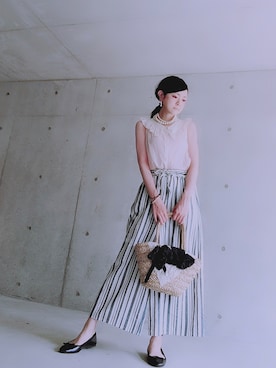 「non-sens（ノンサンス）のアイテム」を使った、AKIさん（レディース・164cm）の夏コーディネート