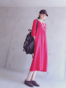 「Fuente （フェンテ）のアイテム」を使った、AKIさん（レディース・164cm）の夏コーディネート