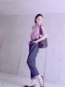 「Fuente （フェンテ）のアイテム」を使った、AKIさん（レディース・164cm）の夏コーディネート