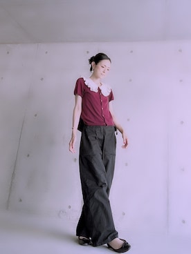 「non-sens（ノンサンス）のアイテム」を使った、AKIさん（レディース・164cm）の夏コーディネート