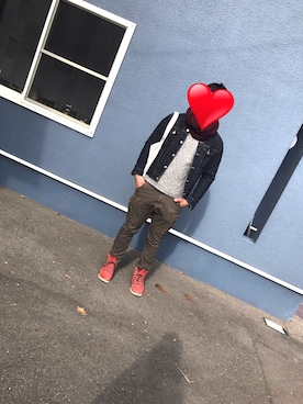 「SPINNS(スピンズ)のアイテム(ストール/ショール)」を使った、masayaさん(メンズ・178cm)の冬コーディネート