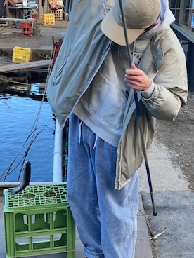 「kutir（クティール）のアイテム（ダウンジャケット/コート）」を使った、harukiさん（メンズ・178cm）の冬コーディネート
