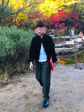 「Scye（サイ）のアイテム（ブルゾン）」を使った、umeさん（メンズ・170cm）の秋コーディネート
