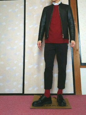 「RAGEBLUE（レイジブルー）のアイテム（その他トップス）」を使った、ひろさん（メンズ・168cm）の冬コーディネート