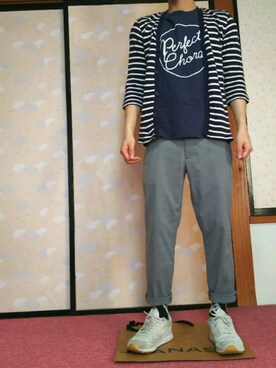 「Right-on（ライトオン）のアイテム（カーディガン/ボレロ）」を使った、ひろさん（メンズ・168cm）の夏コーディネート