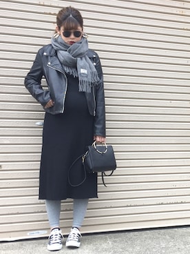 「CONVERSE（コンバース）のconverse（コンバース） ALL STAR OX（オールスターOX）（スニーカー）」を使った、RURIさん（レディース・163cm）の冬コーディネート