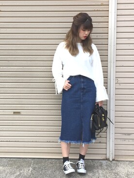 「3.1 Phillip Lim（スリーワンフィリップリム）のPASHLI MINI SATCHEL	（ショルダーバッグ）」を使った、RURIさん（レディース・163cm）の春コーディネート