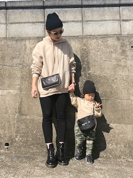 「息子コーデ」｜「アイテム（ブーツ）」を使った、RURIさん（レディース・163cm）の秋コーディネート