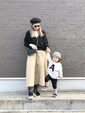 「H&M（エイチ・アンド・エム）のアイテム（サングラス）」を使った、RURIさん（レディース・163cm）の冬コーディネート
