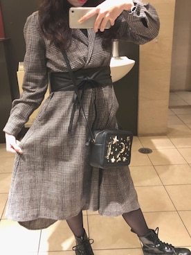 「ALDO（アルド）のアイテム（ショルダーバッグ）」を使った、まいちいさん（レディース・157cm）の冬コーディネート