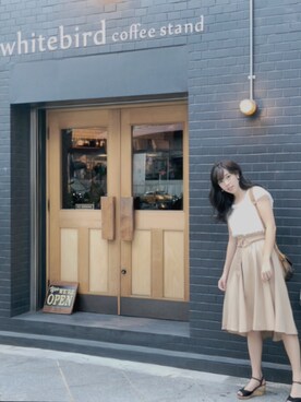 「oneway glamorous（ワンウェイグラマラス）のアイテム」を使った、まいちいさん（レディース・157cm）の夏コーディネート