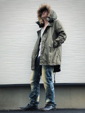 「アイテム（モッズコート）」を使った、pepepe さん（メンズ・171cm）の夏コーディネート