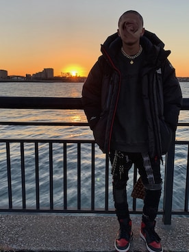 「Carhartt WIP（カーハートダブリューアイピー）のアイテム（スウェット）」を使った、F.Kentaroさん（メンズ・176cm）の冬コーディネート