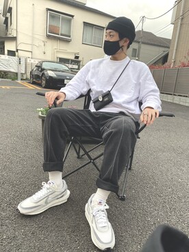 「アイテム（ポーチ）」を使った、takumi6305さん（メンズ・168cm）の春コーディネート