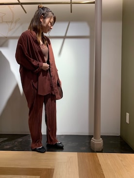 「red」｜「アイテム（パンプス）」を使った、モモPさん（レディース・154cm）の秋コーディネート