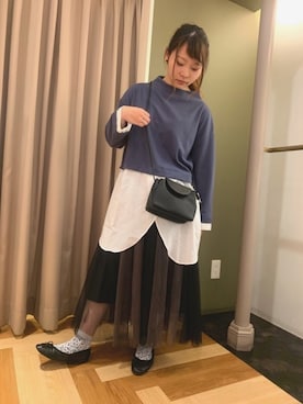 「minia（ミニア）のアイテム」を使った、モモPさん（レディース・154cm）の秋コーディネート