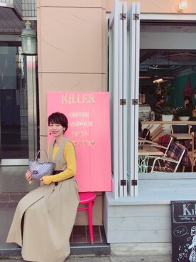 「着まわしコーデ」｜「アイテム（ジャケット/アウター）」を使った、けぃちゃんさん（レディース・161cm）の秋コーディネート
