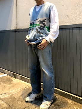 TTT MSW ティー ニットベスト ノースリーブ トップス TTT MSWのベストを使った人気ファッションコーディネート - WEAR