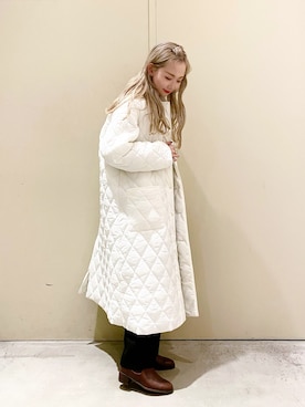 「ニコアンド」｜「アイテム（その他アウター）」を使った、すなぎもさん（レディース・153cm）の冬コーディネート