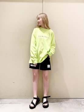 「NUMERALS（ヌメラルズ）のアイテム」を使った、すなぎもさん（レディース・153cm）の春コーディネート