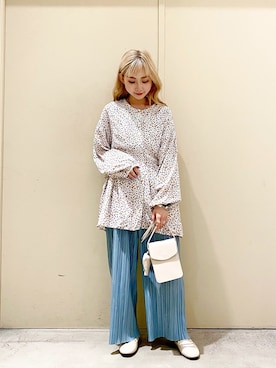 「ニコアンド」｜「アイテム（パンプス）」を使った、すなぎもさん（レディース・153cm）の春コーディネート