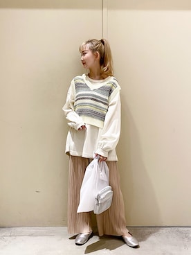 「ニコアンド」｜「アイテム（パンプス）」を使った、すなぎもさん（レディース・153cm）の春コーディネート