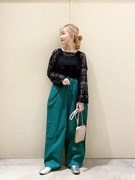 「ニコアンド」｜「アイテム（パンプス）」を使った、すなぎもさん（レディース・153cm）の春コーディネート