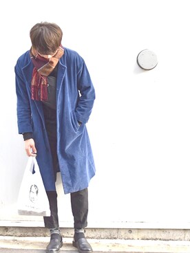 「大人シンプル」｜「アイテム（その他アウター）」を使った、takumiさん（メンズ・177cm）の春コーディネート