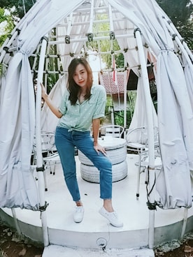 「Rubi（ルビ）のアイテム」を使った、J.wwangさん（レディース・170cm）の夏コーディネート