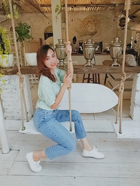 「Rubi（ルビ）のアイテム」を使った、J.wwangさん（レディース・170cm）の夏コーディネート