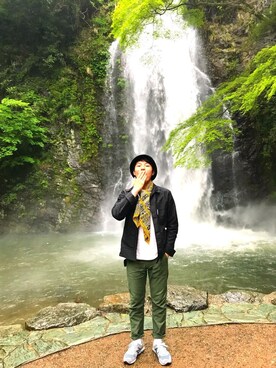 「CHEVRE（シェーブル）のアイテム」を使った、ショータさん（メンズ・175cm）の春コーディネート