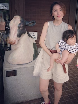 「アイテム（その他パンツ）」を使った、Natsuko Kawasakiさん（レディース・162cm）の夏コーディネート