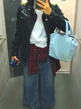 「GOTCHA（ガッチャ）のアイテム（ジャケット/アウター）」を使った、Wankoさん（レディース・147cm）の春コーディネート