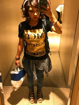 「MCD（エムシーディー）のアイテム」を使った、Wankoさん（レディース・147cm）の春コーディネート