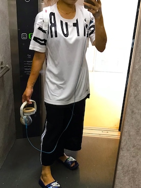 「GOTCHA（ガッチャ）のアイテム（トップス）」を使った、Wankoさん（レディース・147cm）の夏コーディネート