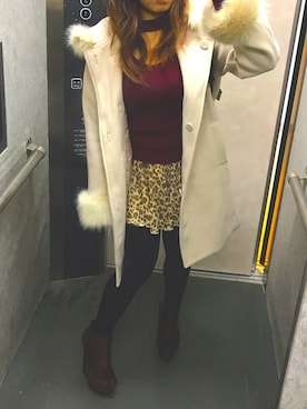 「レディース」｜「アイテム（ダッフルコート）」を使った、Wankoさん（レディース・147cm）の冬コーディネート