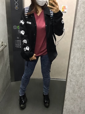 「サマーニット」｜「アイテム（その他アウター）」を使った、Wankoさん（レディース・147cm）の夏コーディネート