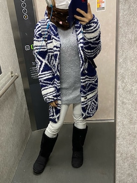 「MCD（エムシーディー）のアイテム（ジャケット/アウター）」を使った、Wankoさん（レディース・147cm）の冬コーディネート