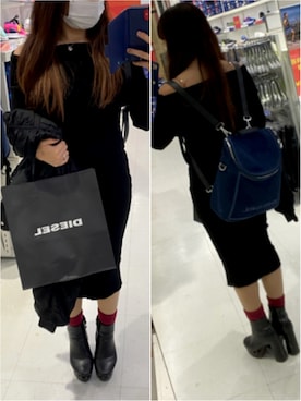 「ハイヒールブーツ」｜Wankoさん（レディース・147cm）の冬コーディネート