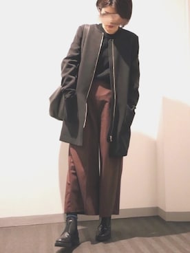 「PAOLA FERRI（パオラフェリー）のアイテム」を使った、emmaさん（レディース・163cm）の秋コーディネート