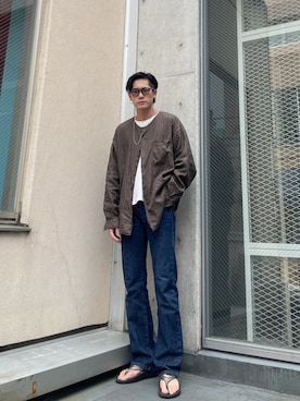 「ビーチサンダル」｜さいゆうさん（メンズ・178cm・20代）の春コーディネート